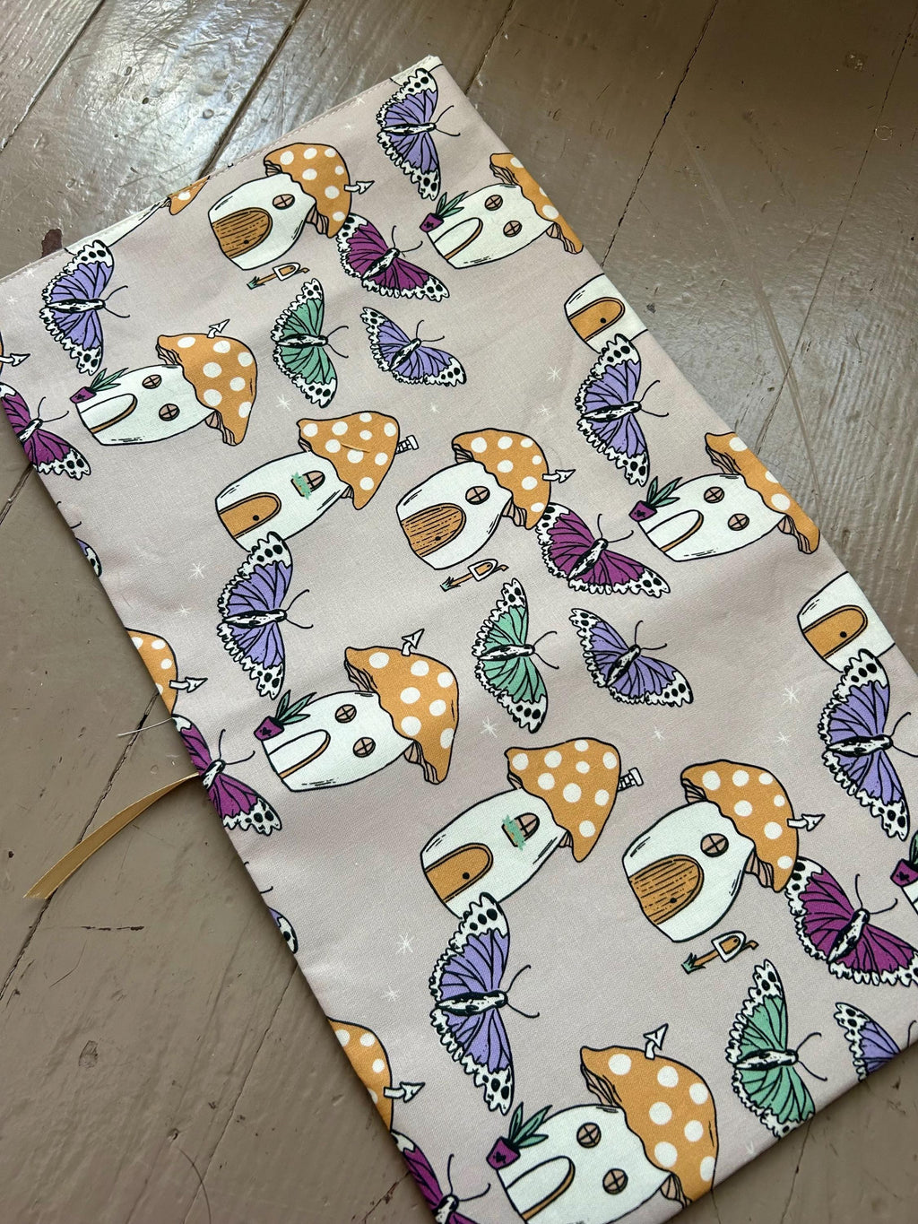 Mushroom Snails Reversible Adjustable Fabric Book Cover/Bible Cover