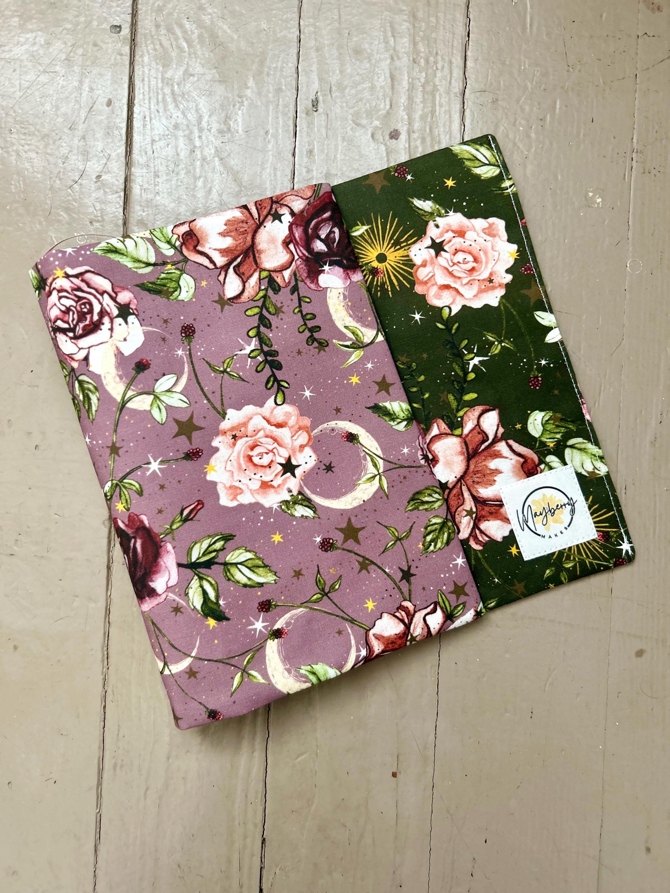 Magic Roses Reversible Adjustable Fabric Book Cover/Bible Cover