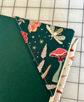 Hobbit Shrooms Fabric Corner Bookmark — Handmade Bookish Accessory