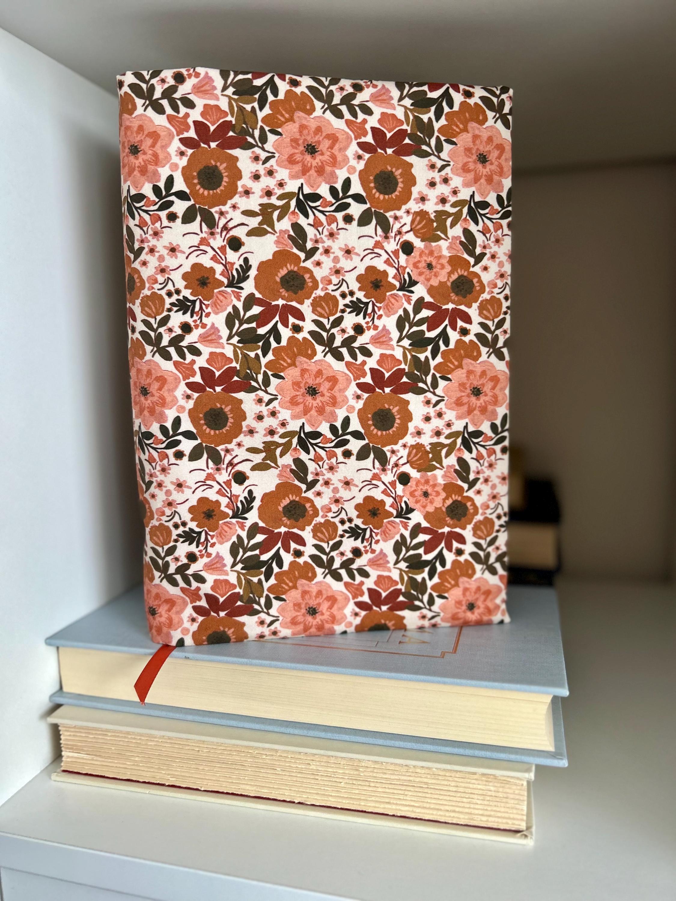 Folky Fall Floral Reversible Adjustable Fabric Book Cover/Bible Cover