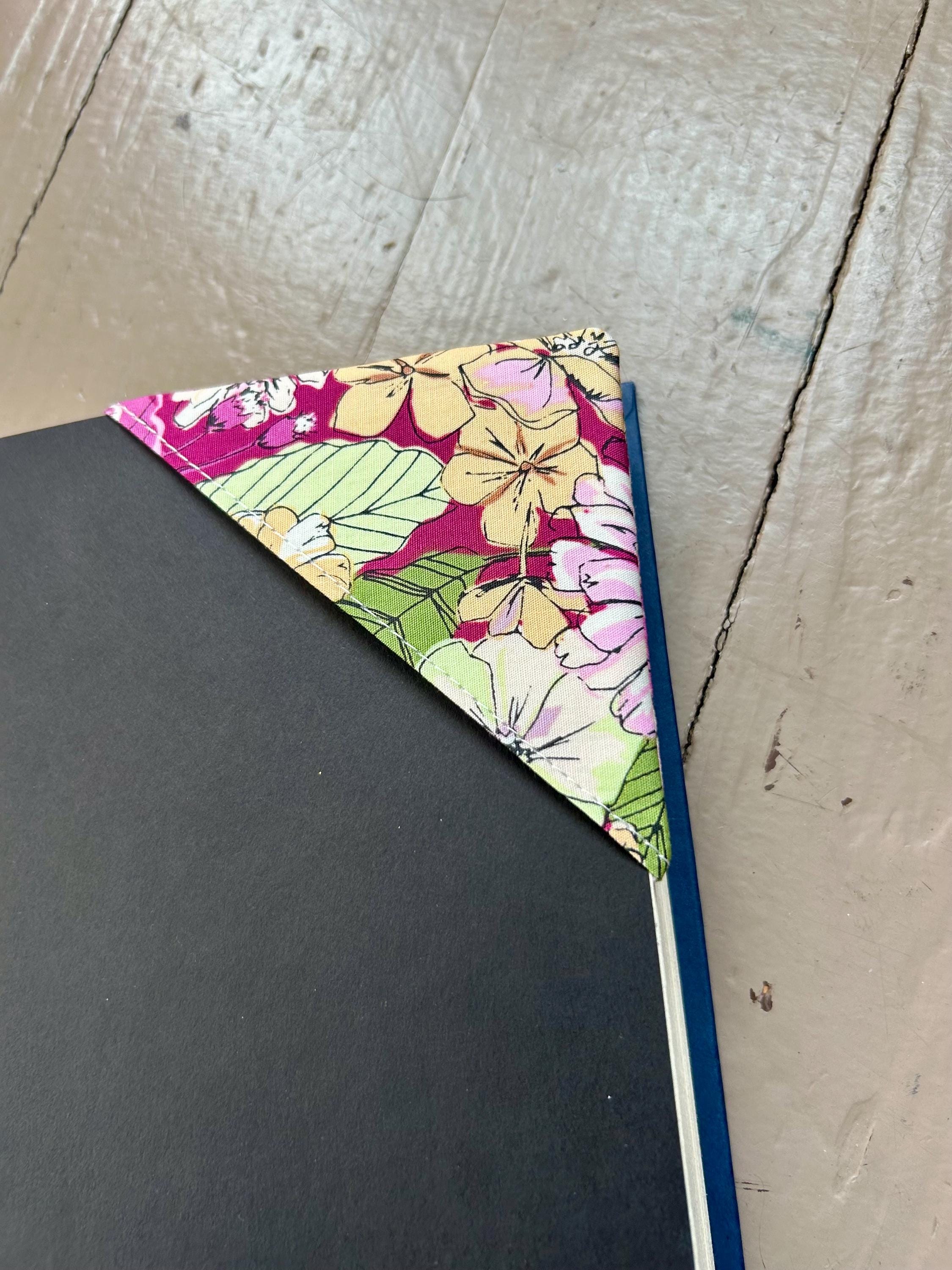 Purple and Yellow Floral Moon Reversible Adjustable Fabric Book Cover/Bible Cover