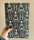 Skeletons and Spiders Reversible Adjustable Fabric Book Cover/Bible Cover