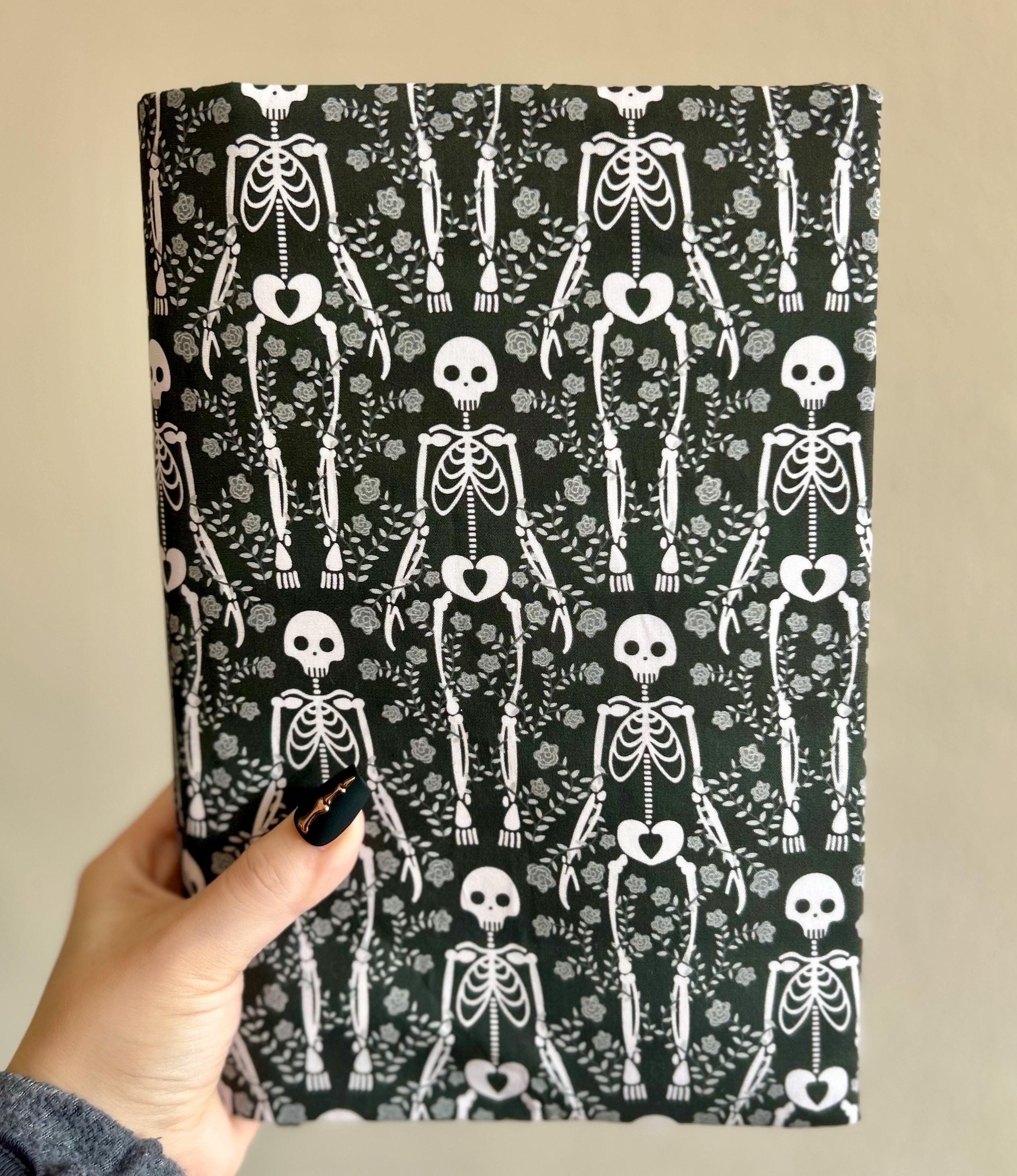 Skeletons and Spiders Reversible Adjustable Fabric Book Cover/Bible Cover