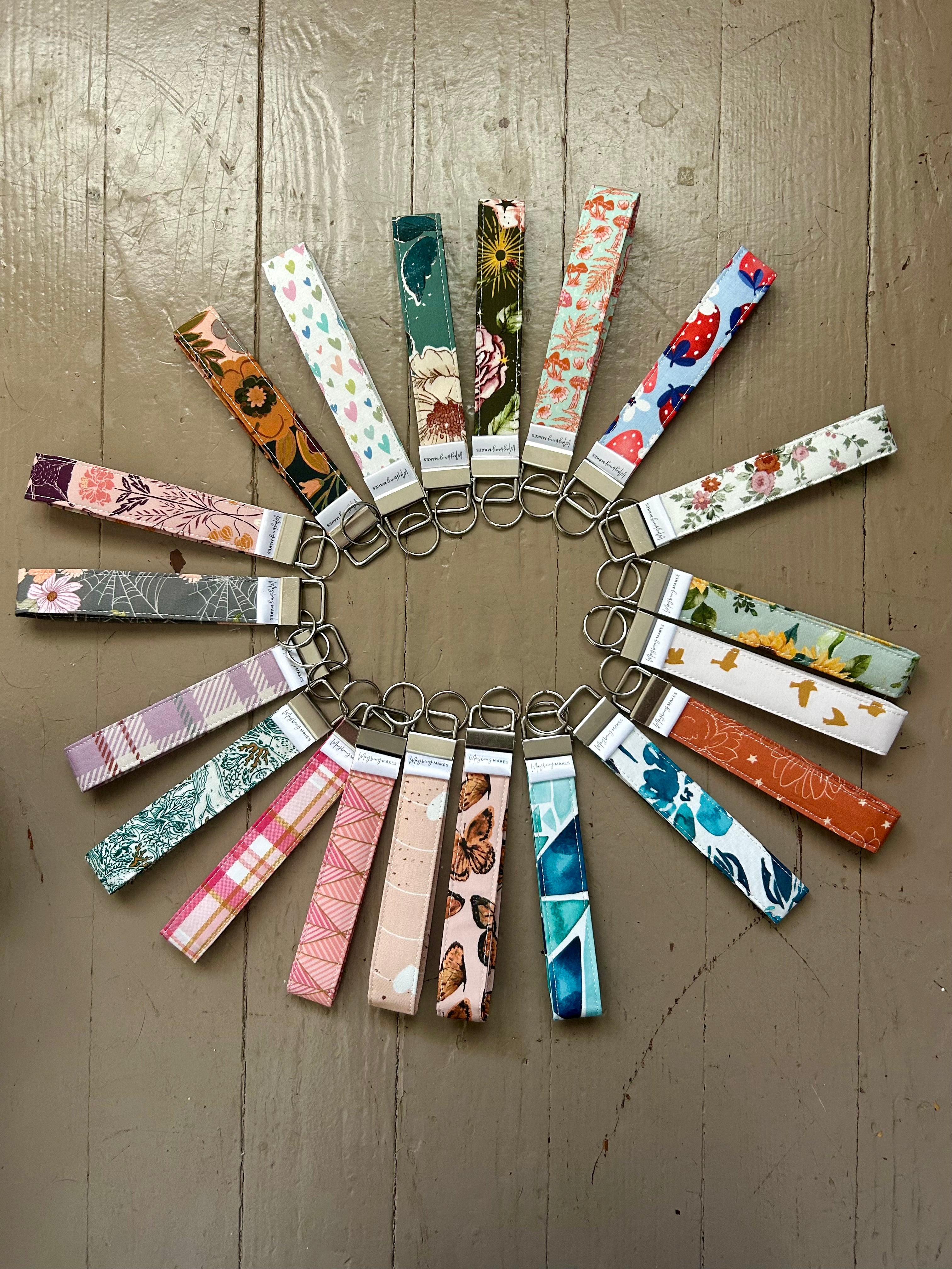Fabric Wristlet Keychain/Wristlet Keyfob