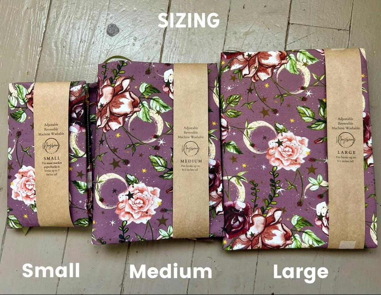 Midnight Cats Fabric Book Cover — Reversible & Adjustable