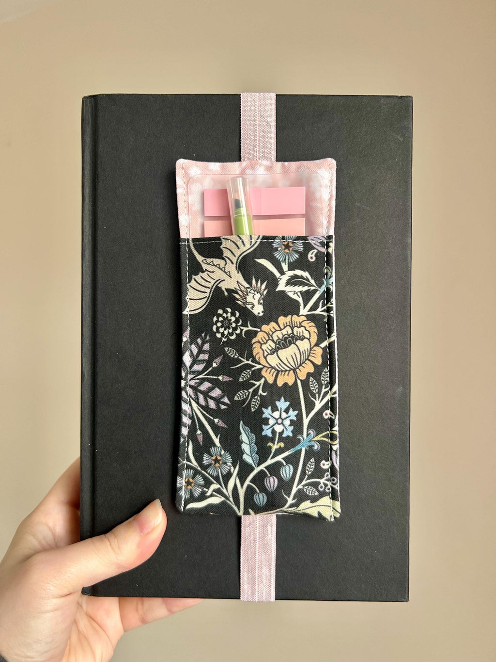 BUNDLE Dragon Tapestry Reversible Adjustable Fabric Book Cover/Bible Cover w/ Bookmark and Annotation Kit