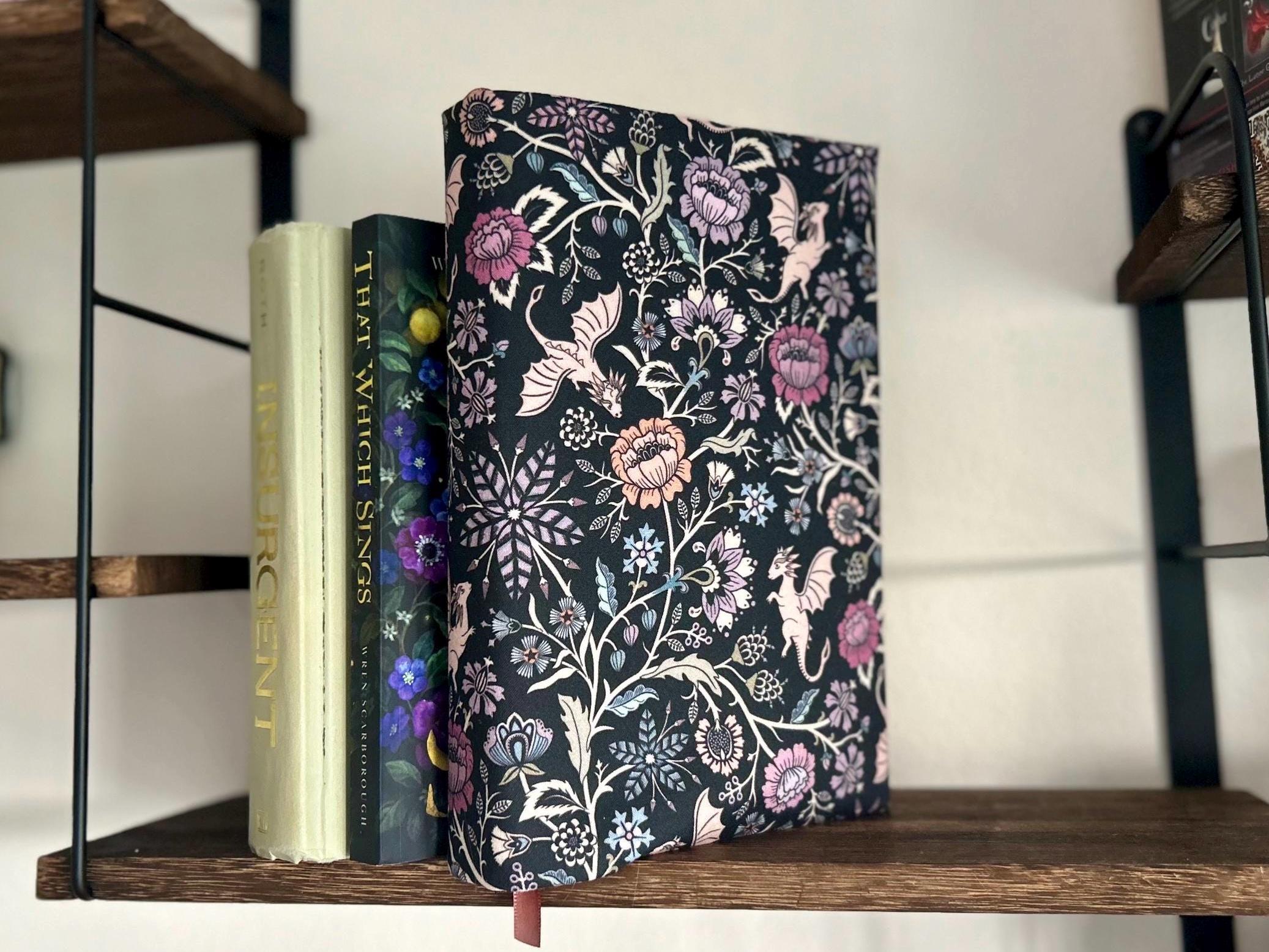 BUNDLE Dragon Tapestry Reversible Adjustable Fabric Book Cover/Bible Cover w/ Bookmark and Annotation Kit