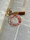 Scripture Keychain Bible Keyring Holder Bookish Key fob Christian Accessory