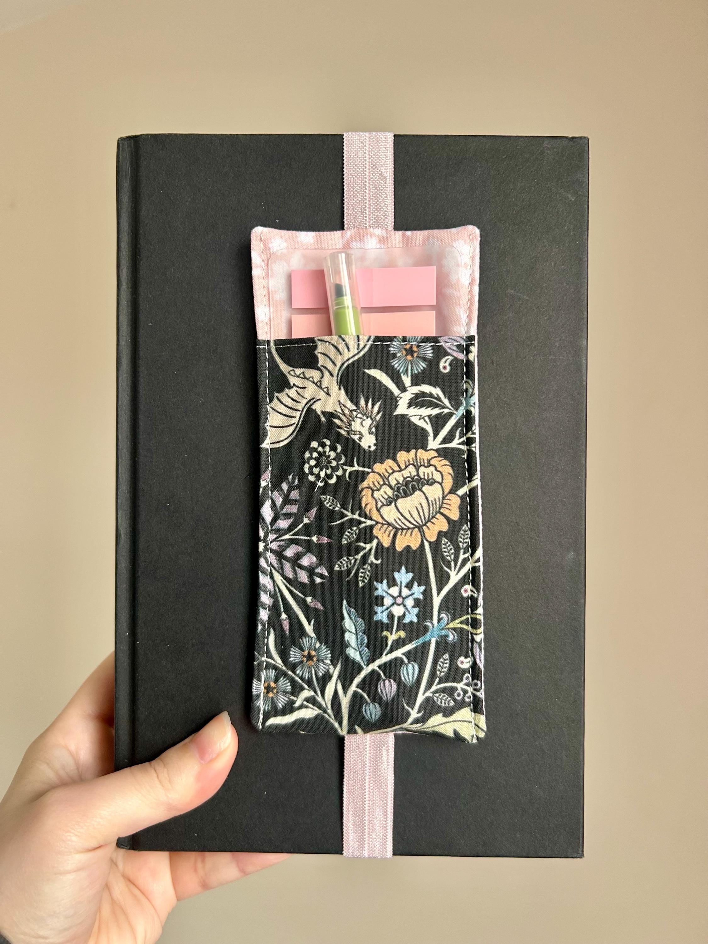 Dragon Tapestry and Pink Floral Reversible Adjustable Fabric Book Cover/Bible Cover