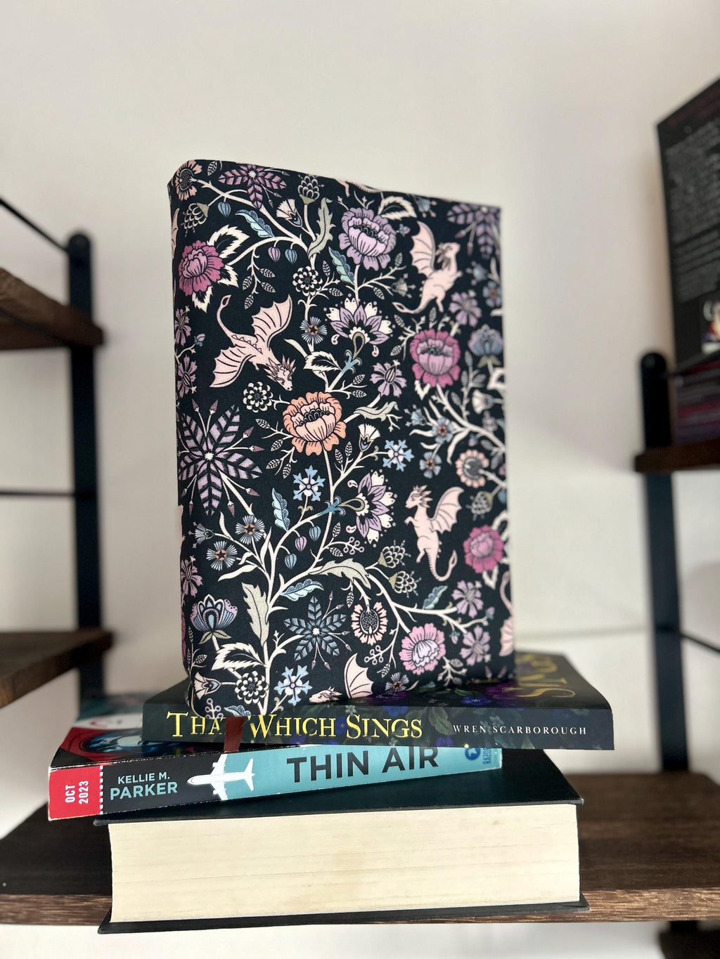 BUNDLE Dragon Tapestry Reversible Adjustable Fabric Book Cover/Bible Cover w/ Bookmark and Annotation Kit