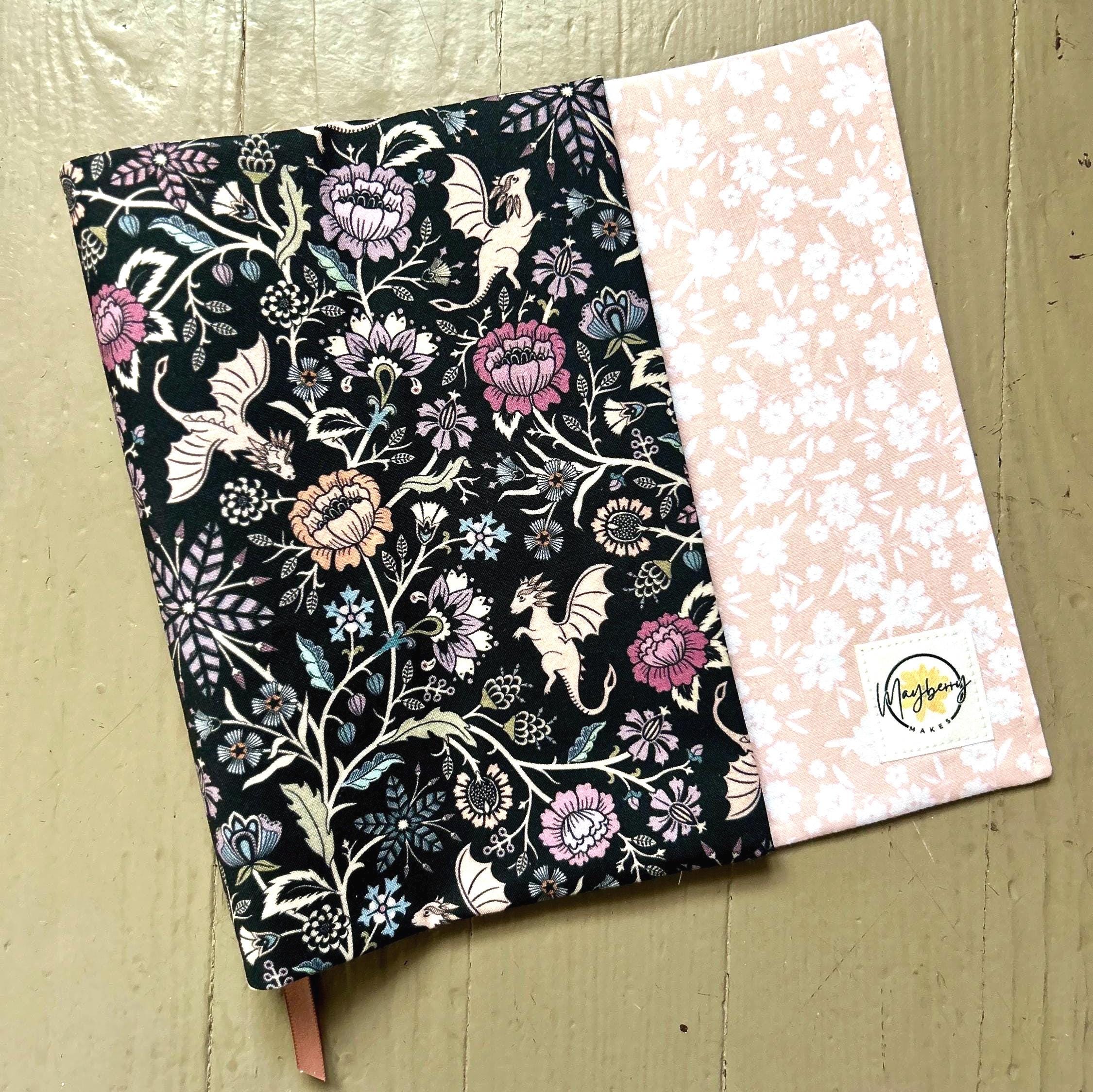 BUNDLE Dragon Tapestry Reversible Adjustable Fabric Book Cover/Bible Cover w/ Bookmark and Annotation Kit