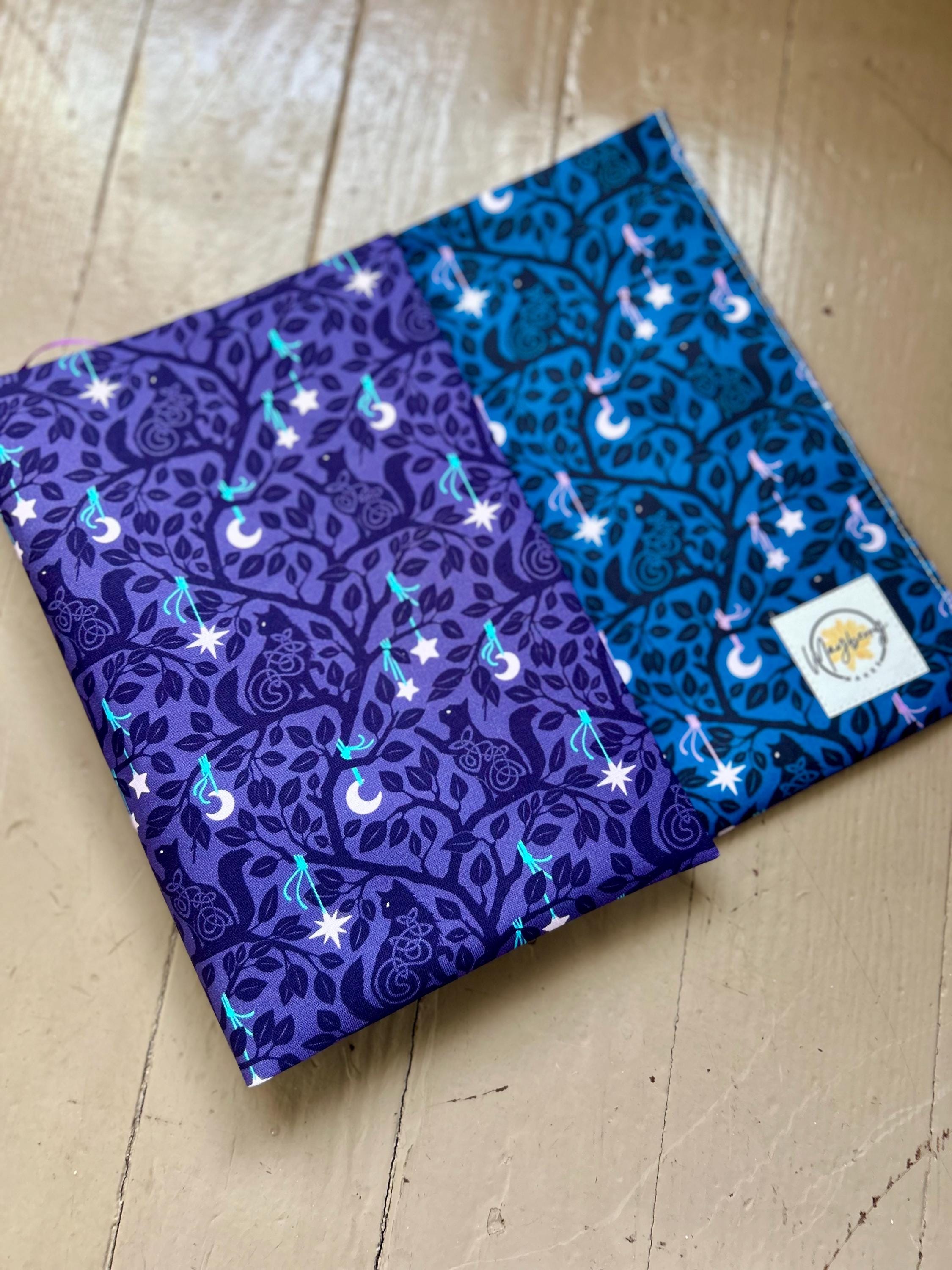 Midnight Cats Fabric Book Cover — Reversible & Adjustable