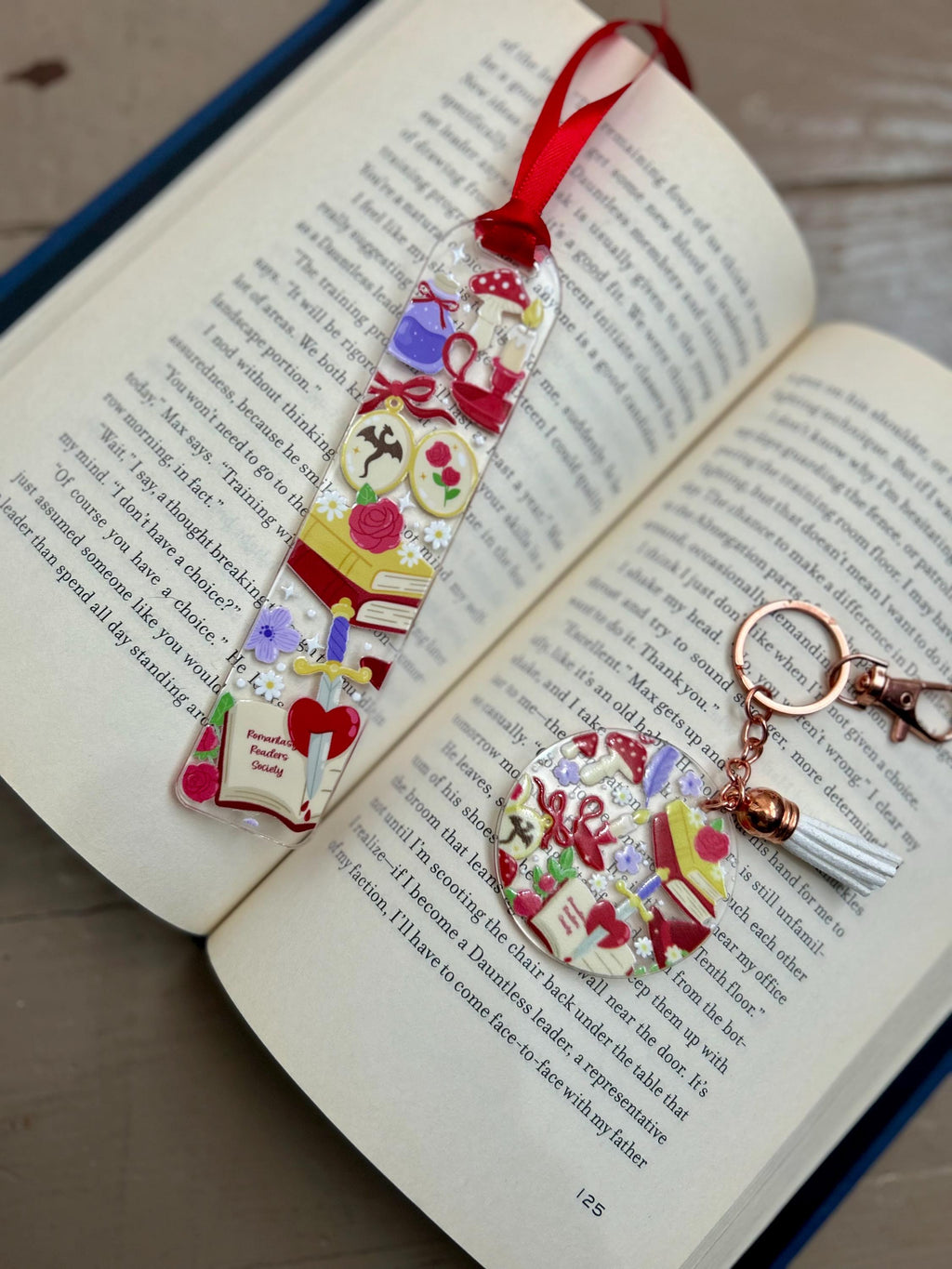 Dragon Girls and Romantasy Readers Bookmark Keychain Bundle