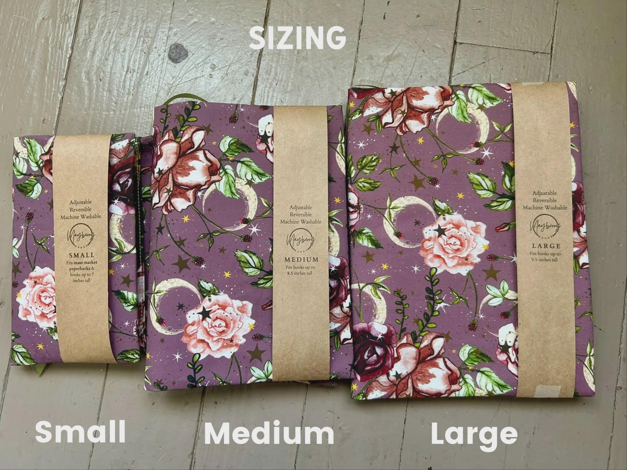 Magic Roses Reversible Adjustable Fabric Book Cover/Bible Cover