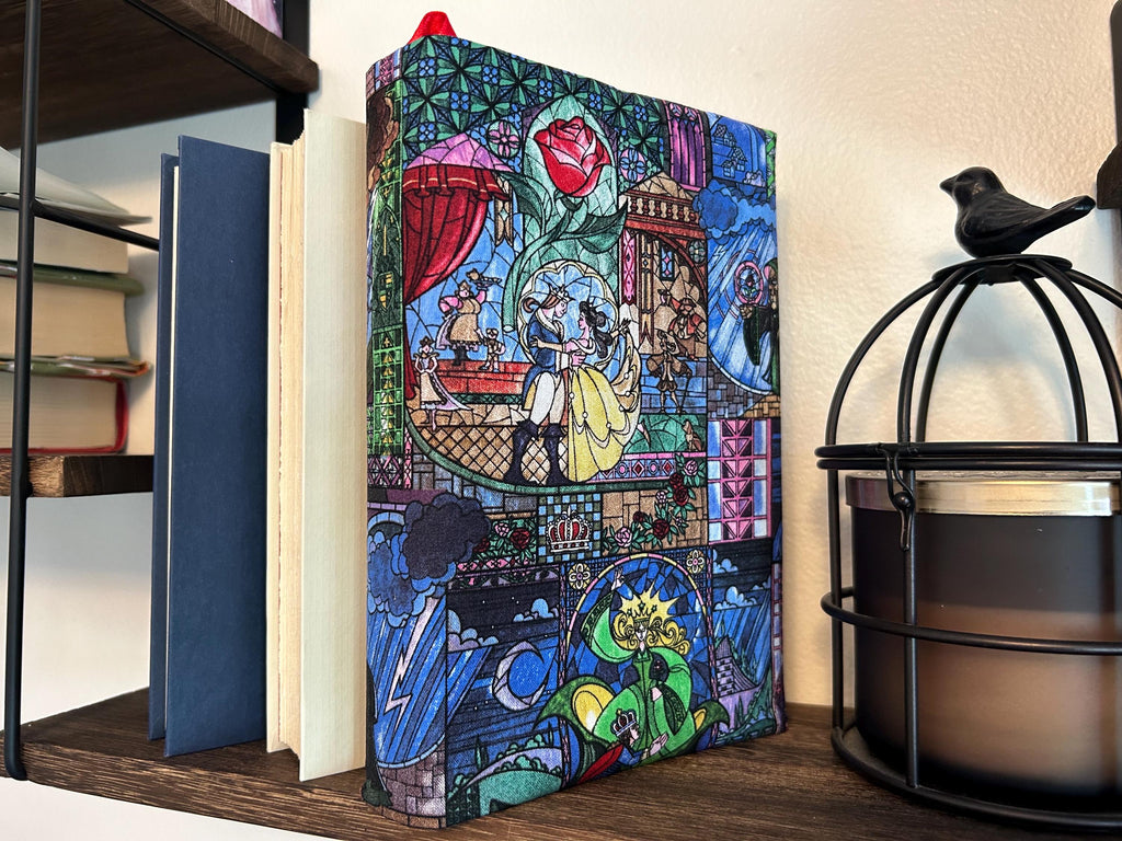 Beauty and the Beast Reversible Adjustable Fabric Book Cover/Bible Cover