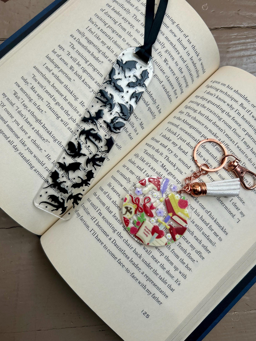 Dragon Girls and Romantasy Readers Bookmark Keychain Bundle