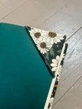 Midnight Daisy Fabric Corner Bookmark — Handmade Bookish Accessory