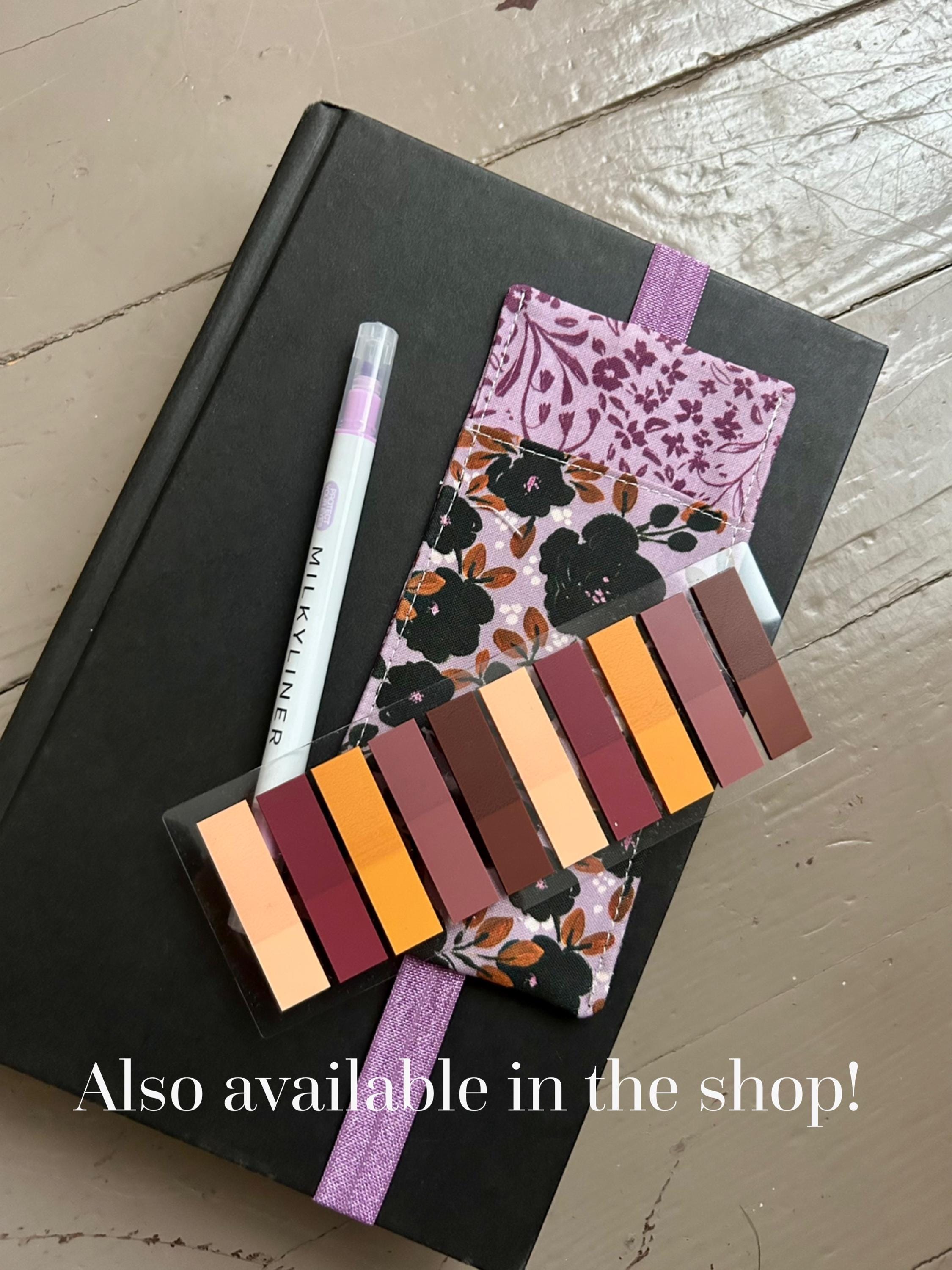 Black and Purple Floral Reversible Adjustable Fabric Book Cover/Bible Cover