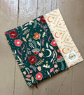 Hobbit Shrooms Fabric Book Cover — Reversible & Adjustable