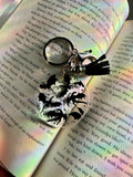 Dragon Keychain Black Dragon Keyring Holder Bookish Key fob