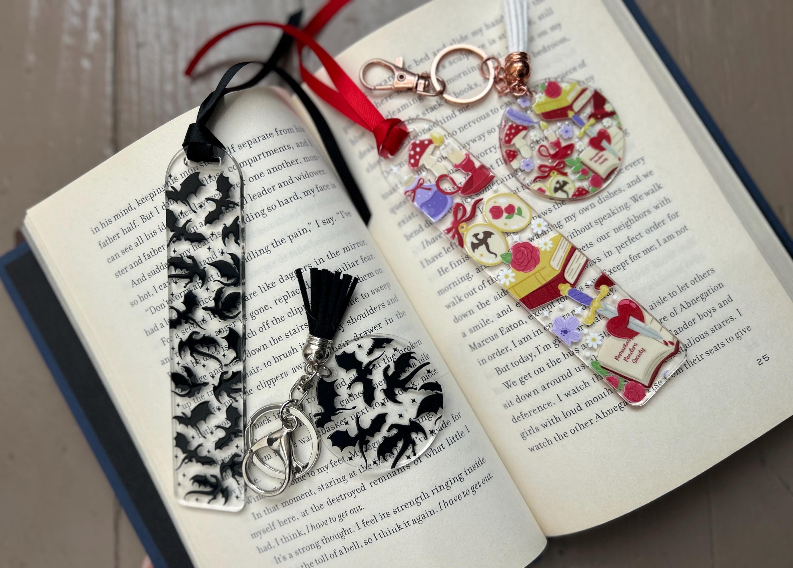 Dragon Girls and Romantasy Readers Bookmark Keychain Bundle
