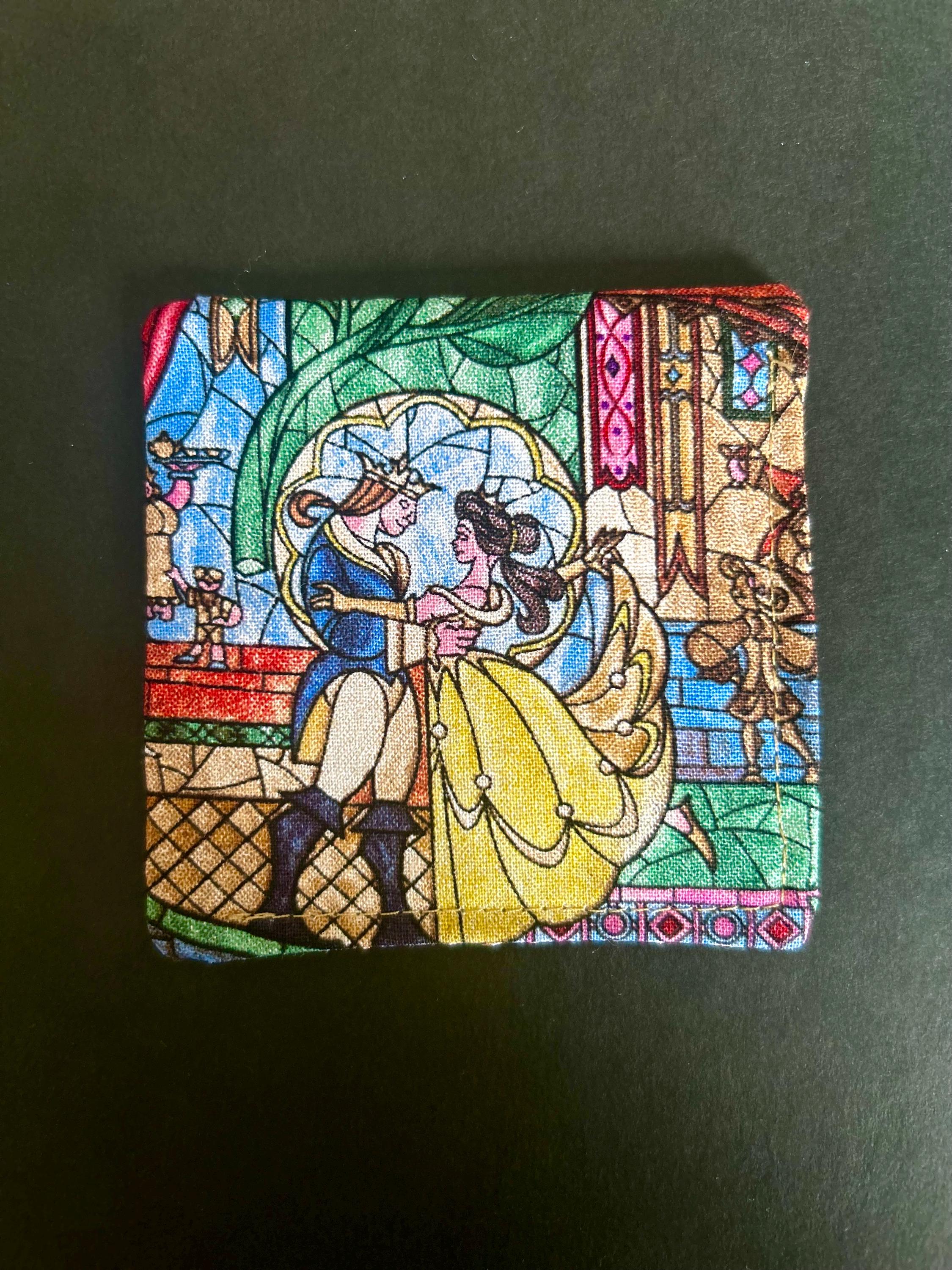 BOOKISH BUNDLE Beauty and the Beast Reversible Adjustable Fabric Book Cover/Bible Cover w/ Bookmark and Annotation Kit