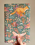 Blue Fox Forest Reversible Adjustable Fabric Book Cover/Bible Cover