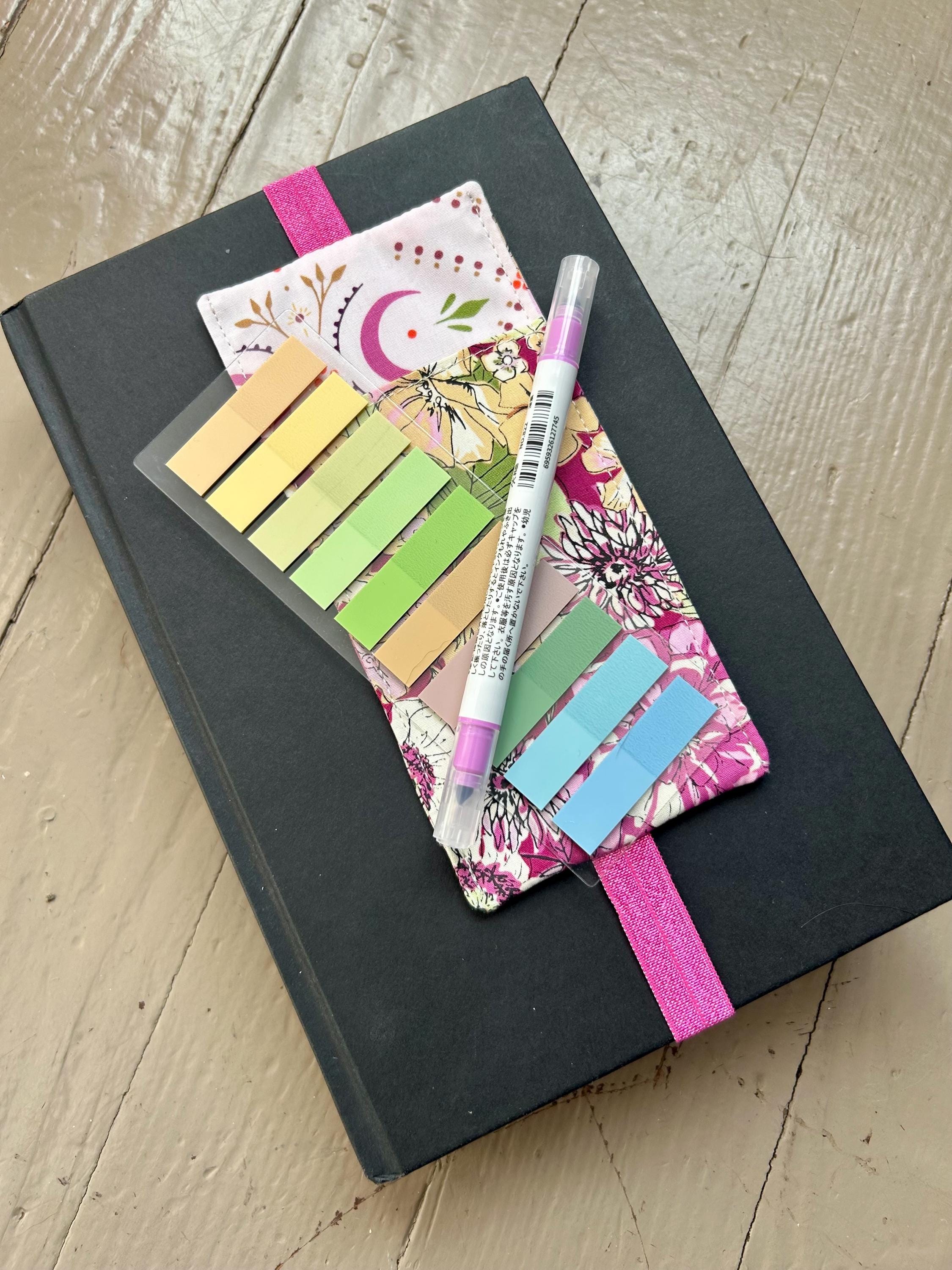 Purple and Yellow Floral Moon Reversible Adjustable Fabric Book Cover/Bible Cover